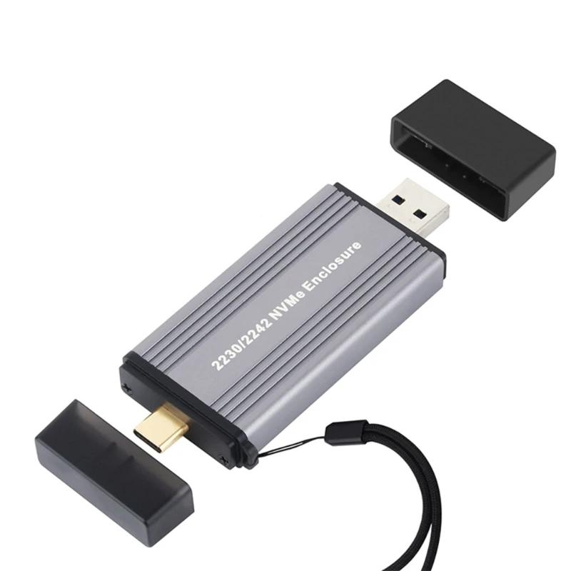 M.2 NVMe 2230 2242 PCIE NVMe SSD Ŭ ڽ  ȣȯ  ִ USB  TypeC Ŀ